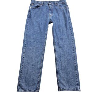 Levi's 569 Jeans Mens 38x32 Blue Loose Fit Straight Dark Wash Retro
